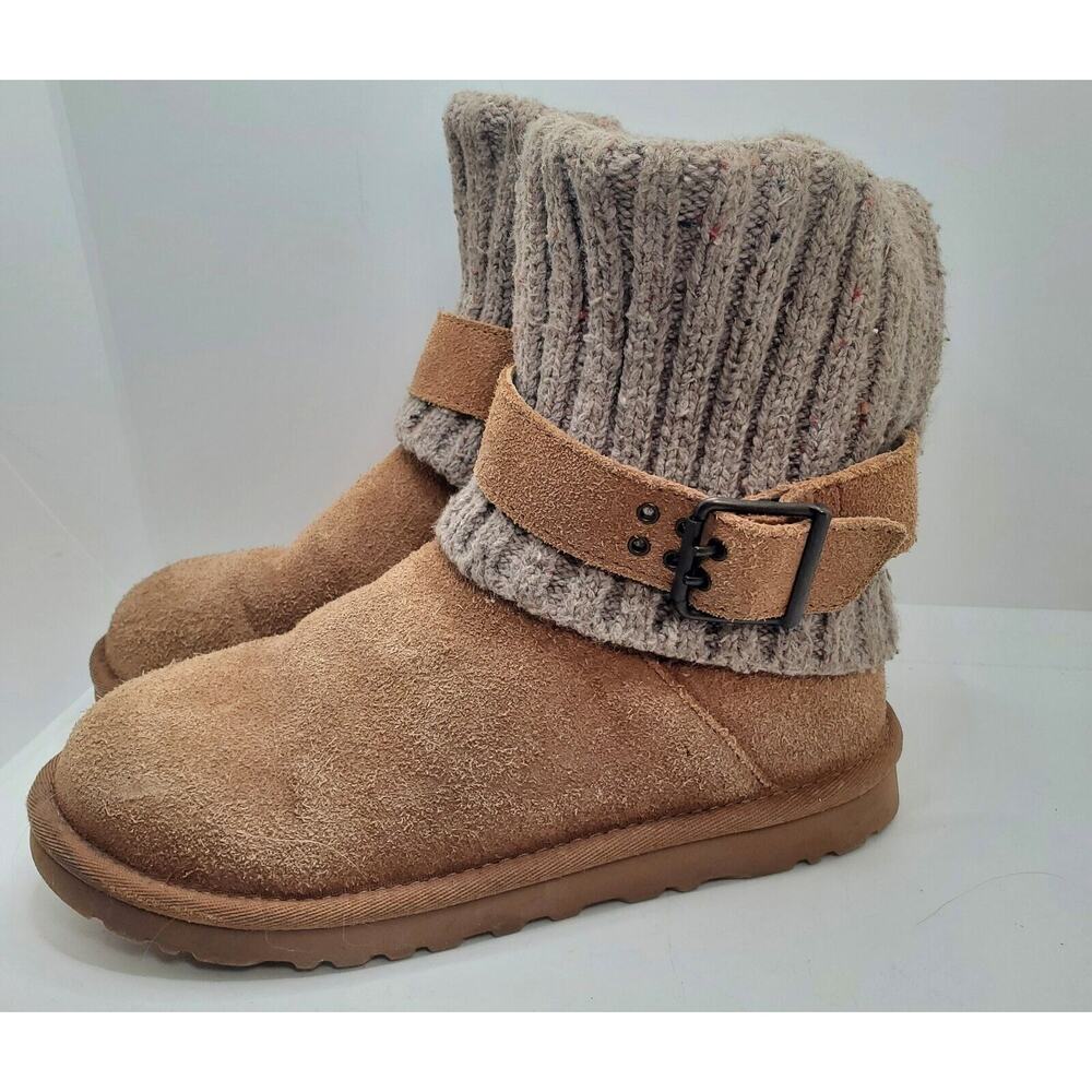 UGG Cassidee UGGpure(TM) Lined Knit Cuff Boots, US Womens Size 6 Gently Used